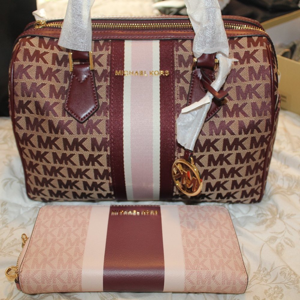 Michael Kors designer purse with matching wallet